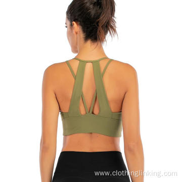 Spaghetti Strap Bra Yoga Sports Bra